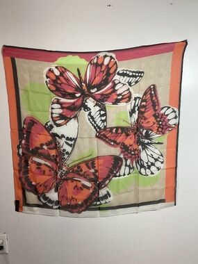 Escada vintage Silk Butterfly Scarf